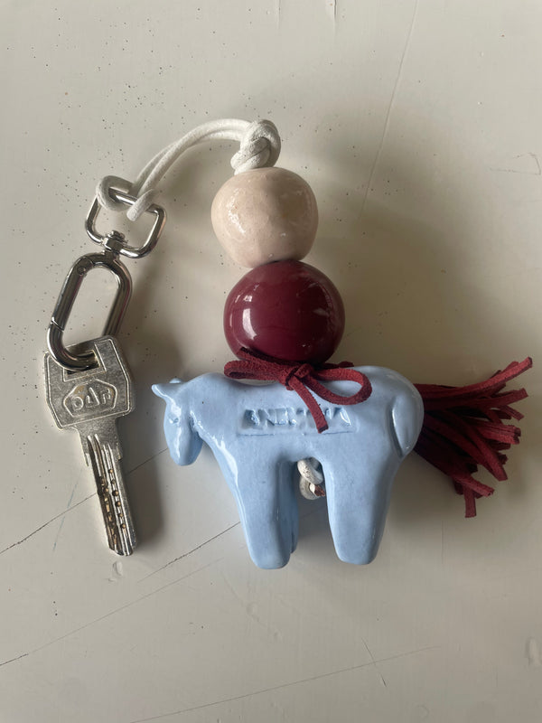 Ceramic Horse Keychain
